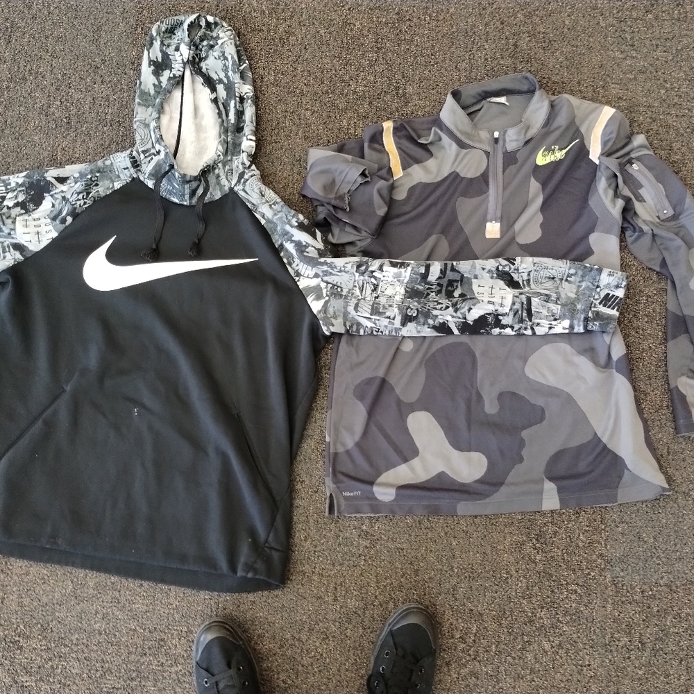 Nike Hoodie With Bonus Nike 1/4 Zip.